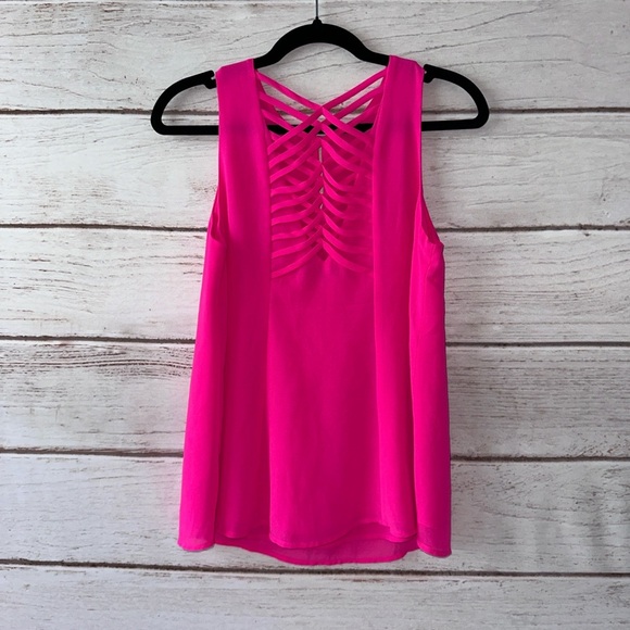 Naked Zebra Hot Pink Tank Top with Lining – Strappy Back | Size Small Summer - Picture 2 of 7